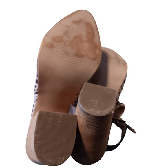 ccocci sling back leopard print Joel  heels shoes size 10 - Picture 7 of 7